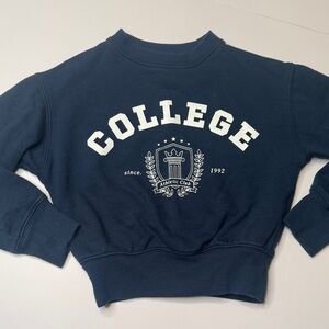 Wonder Nation Navy Sweatshirt with College Print